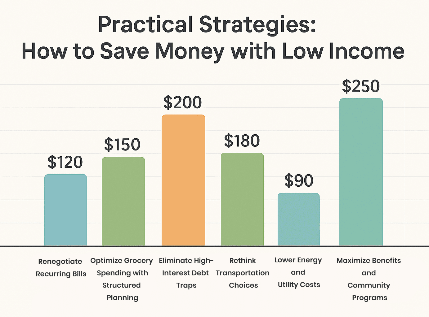 how to save money on a low income