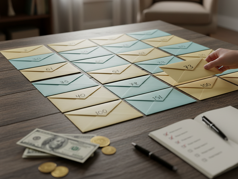 how to do the 100 envelope challenge